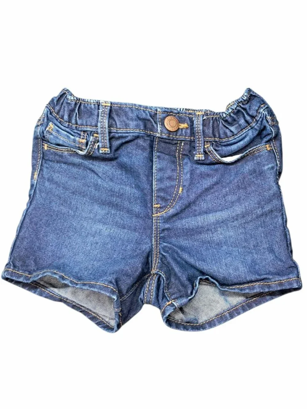 Old Navy Girls Pull-On Denim Shorts Size 3T Elastic Waist Faux Button Jean Short - Picture 1 of 5